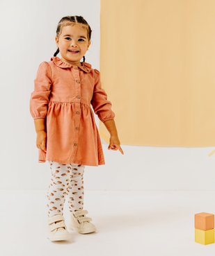 Robe en velours fines côtes bébé fille vue6 - GEMO(BEBE DEBT) - GEMO