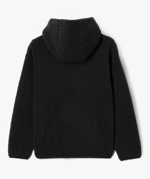 Sweat à capuche en maille bouclette garçon vue4 - GEMO (JUNIOR) - GEMO