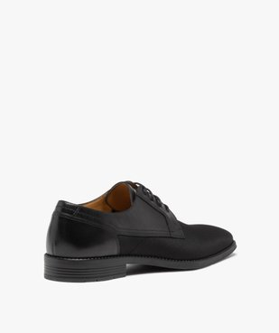 Derbies homme unis en cuir et en textile - Pierre Cardin vue4 - PIERRE CARDIN CONFORT - GEMO