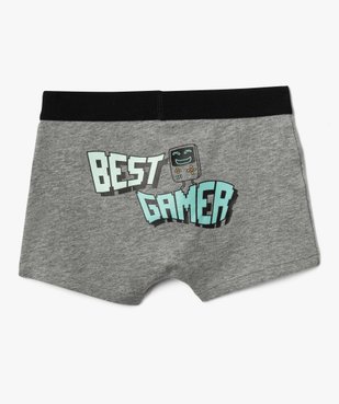 Boxers en coton stretch motif jeu vidéo garçon (lot de 2) vue4 - GEMO 4G GARCON - GEMO