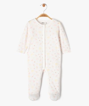 Pyjama en coton imprimé ouverture devant bébé fille vue1 - GEMO 4G BEBE - GEMO