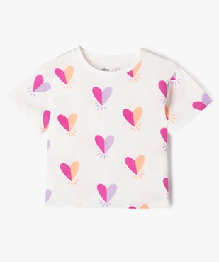 Tee-shirt à manches courtes coupe oversize fille vue2 - GEMO (ENFANT) - GEMO