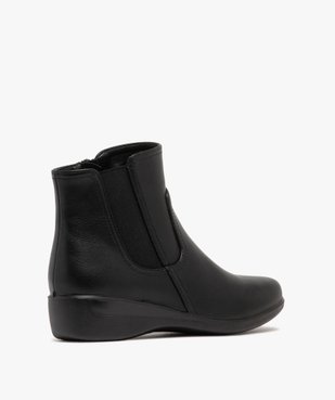 Boots femme confort style Chelsea à zip et à semelle épaisse vue4 - G'FLEX - GEMO