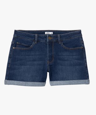 Short femme en jean avec revers cousus vue10 - GEMO 4G FEMME - GEMO