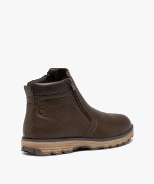 Boots homme confort unies à double zip et semelle crantée vue5 - G'FLEX - GEMO