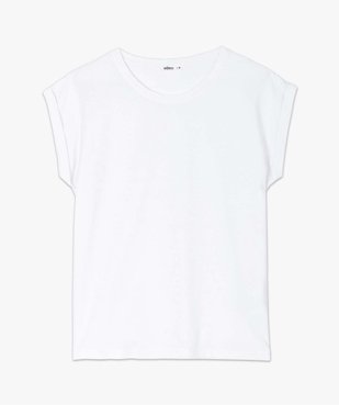 Tee-shirt à manches courtes et col rond femme vue4 - GEMO(FEMME PAP) - GEMO