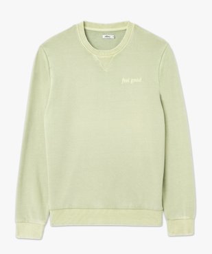 Sweat coloris unique avec broderie poitrine homme vue4 - GEMO (HOMME) - GEMO