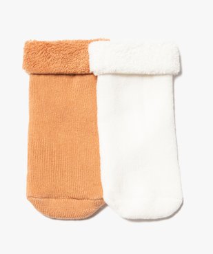 Chaussettes bébé en maille bouclette (lot de 2) vue1 - GEMO 4G BEBE - GEMO