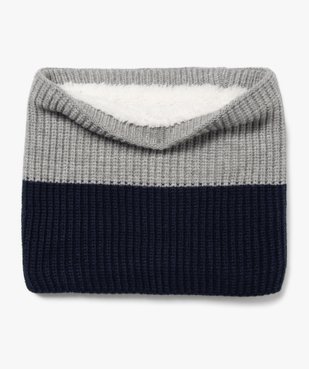 Echarpe snood bicolore doublée sherpa garçon vue1 - GEMO (ENFANT) - GEMO