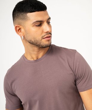 Tee-shirt à manches courtes et col rond homme vue3 - GEMO 4G HOMME - GEMO