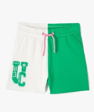 Short fille bicolore en maille - Camps United vue1 - CAMPS UNITED - GEMO