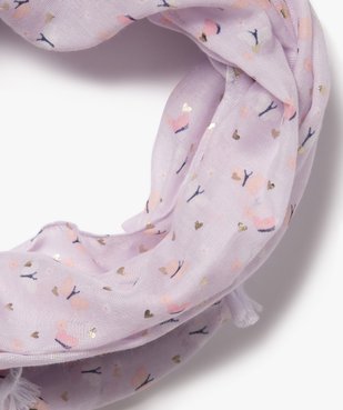 Foulard snood avec motifs pailletés fille vue2 - GEMO 4G FILLE - GEMO