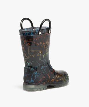 Bottes de pluie garçon à motifs dinosaures avec anses vue4 - BUGGY - GEMO