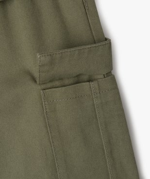 Pantalon cargo coupe straight à taille ajustable fille vue3 - GEMO 4G FILLE - GEMO