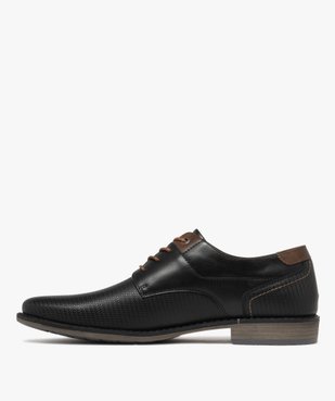 Derbies homme casual à lacets ronds aspect granuleux vue3 - MARIO BALDANO - GEMO