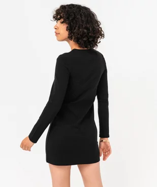 Robe en maille à manches longues femme vue3 - GEMO(FEMME PAP) - GEMO