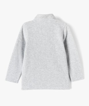 Sweat zippé à col montant en maille polaire garçon vue3 - GEMO (ENFANT) - GEMO