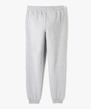 Pantalon de jogging avec intérieur molletonné fille vue3 - GEMO 4G FILLE - GEMO