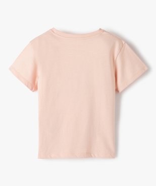 Tee-shirt fille avec motifs pailleté sur l’avant vue3 - GEMO (ENFANT) - GEMO