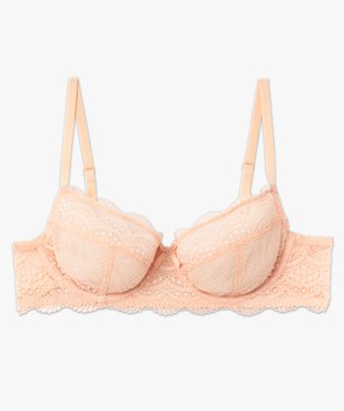 Soutien-gorge à armatures forme corbeille en dentelle vue4 - GEMO(HOMWR FEM) - GEMO