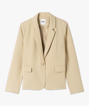 Veste blazer unie à bouton métallique femme vue4 - GEMO(FEMME PAP) - GEMO