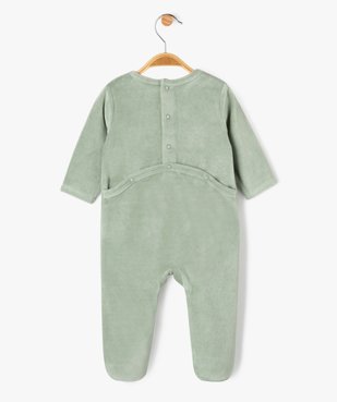 Pyjama en velours motif lapin bébé vue4 - GEMO 4G BEBE - GEMO