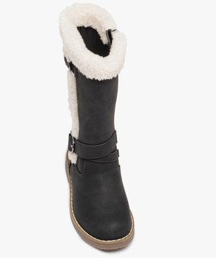 Bottes fille unies à bordures en sherpa vue5 - GEMO (ENFANT) - GEMO