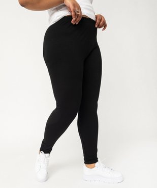 Legging femme grande taille uni en coton stretch vue1 - GEMO 4G GT - GEMO