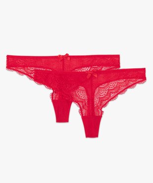 String en dentelle et tulle femme (lot de 2) vue4 - GEMO(HOMWR FEM) - GEMO