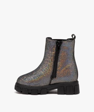 Boots fille style Chelsea à semelle crantée avec strass vue3 - GEMO (ENFANT) - GEMO