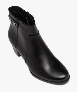 Boots femme unies à talon avec semelle crantée vue5 - GEMO(URBAIN) - GEMO