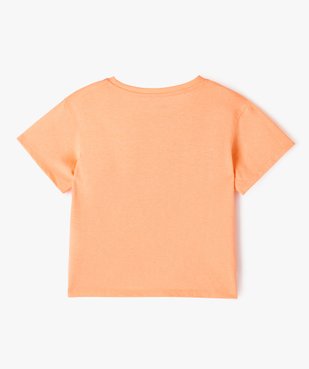 Tee-shirt à manches courtes coupe oversize fille vue3 - GEMO (ENFANT) - GEMO