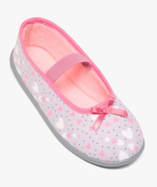 Chaussons ballerines motifs coeurs fille vue5 - GEMO (ENFANT) - GEMO