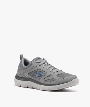 Baskets homme unies détails en mesh - Skechers vue2 - SKECHERS - GEMO