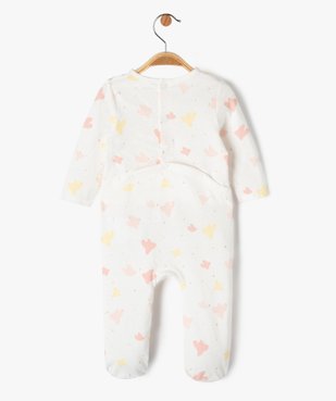 Pyjama dors-bien avec motifs oiseaux bébé fille  vue3 - GEMO 4G BEBE - GEMO