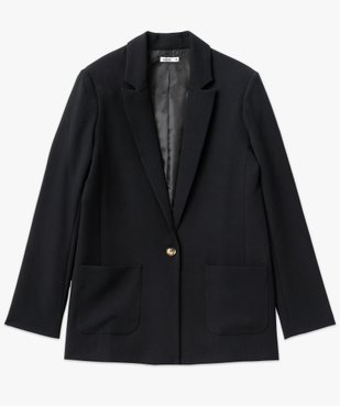 Veste blazer coupe droite fermeture un bouton femme vue4 - GEMO(FEMME PAP) - GEMO