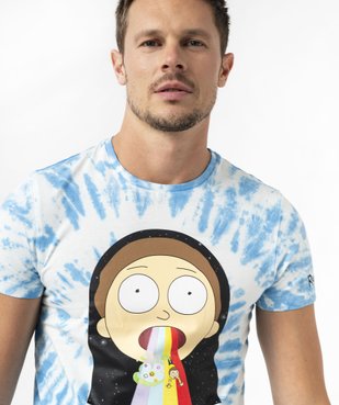 Tee-shirt manches courtes tie-and-dye à motif homme - Rick & Morty vue2 - RICK ET MORTY - GEMO