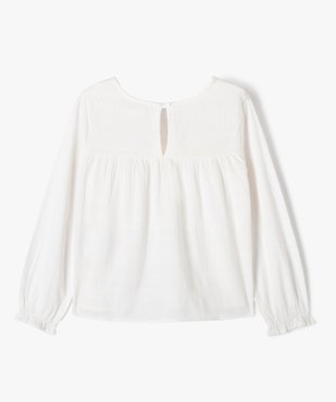 Chemise manches longues avec haut smoké fille - LuluCastagnette vue4 - LULUCASTAGNETTE - GEMO