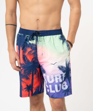 Short de bain homme look surf vue2 - GEMO (PLAGE) - GEMO