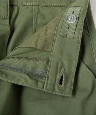 Pantalon garçon chino uni à revers vue2 - GEMO 4G GARCON - GEMO