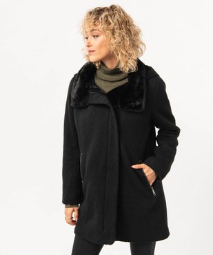 Manteau femme noir pas shops cher