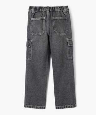 Jean cargo délavé à taille élastiquée réglable garçon vue5 - GEMO (ENFANT) - GEMO