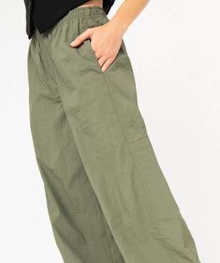 Pantalon large en toile de parachute femme vue2 - GEMO(FEMME PAP) - GEMO