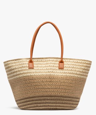 Sac de plage en paille de papier avec fil pailleté femme vue1 - GEMO (ACCESS) - GEMO