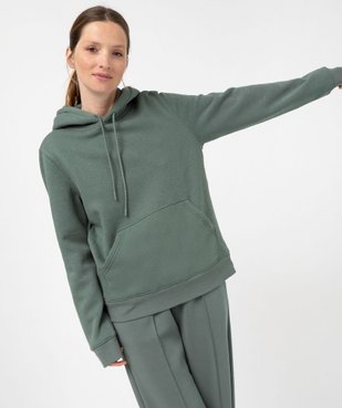 Sweat à capuche en molleton doux femme vue1 - GEMO(FEMME PAP) - GEMO