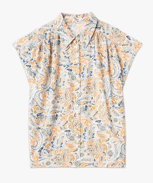 Chemise manches courtes à motifs cachemire femme vue4 - GEMO(FEMME PAP) - GEMO