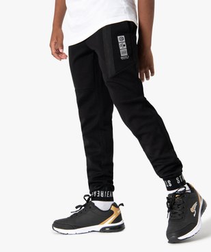 Pantalon de jogging garçon avec zips fantaisie sur l’avant vue1 - GEMO (ENFANT) - GEMO