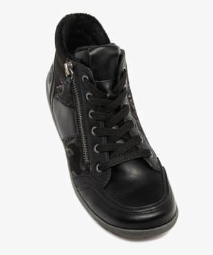 Boots femme confort fourrées à zip et à lacets vue5 - SOFTRELAX - GEMO