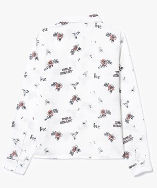 Chemise fluide à motifs vue3 - GEMO (JUNIOR) - GEMO