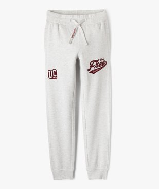 Pantalon de jogging avec inscriptions velours garçon - Camps United vue1 - CAMPS - GEMO